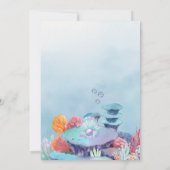 Invitation Sirène sous la mer anniversaire (Dos)