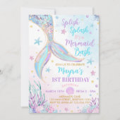 Invitation Sirène sous la mer Fille Anniversaire (Devant)