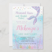 Invitation Sirène, sous la mer, magique (Devant)