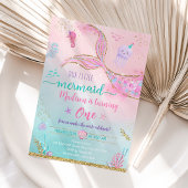 Invitation Sirène Sous La Mer Or Rose Anniversaire