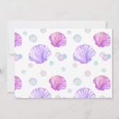 Invitation Sirène sous la mer Photo Anniversaire (Dos)