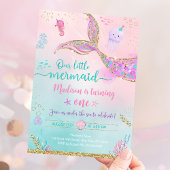 Invitation Sirène Sous La Mer Rose Violet Anniversaire