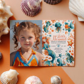 Invitation Sirène Sous La Photo D'Anniversaire D'Une Fille De