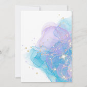 Invitation Sirène sous l'aquarelle de mer Anniversaire (Dos)