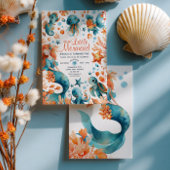 Invitation Sirène Sous L'Aquarelle De Mer Anniversaire Des En