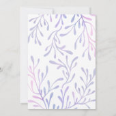 Invitation Sirène sous l'aquarelle de mer fille 1er anniversa (Dos)