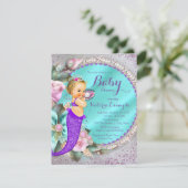 Invitation Sirène Sous Le Baby shower De Mer (Debout devant)