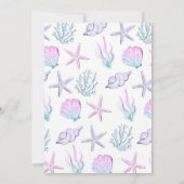 Invitation Sirène Sous Le Baby shower Des Filles De L'Océan M (Dos)