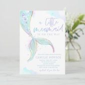 Invitation Sirène Sous Le Baby shower Des Filles De L'Océan M (Debout devant)