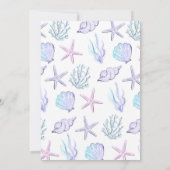 Invitation Sirène Sous Le Baby shower Des Filles De L'Océan M (Dos)