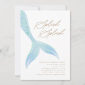 Invitation Sirène sous les filles de la mer Jolie bleu Annive (Devant)