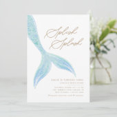 Invitation Sirène sous les filles de la mer Jolie bleu Annive (Debout devant)