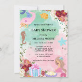 Invitation Sirène Sous L'Invitation Du Baby shower De Mer (Devant)