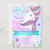 Invitation Sirène Splish Splash (Devant)