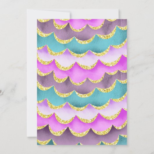 Invitation Sirène Splish Splash (Dos)