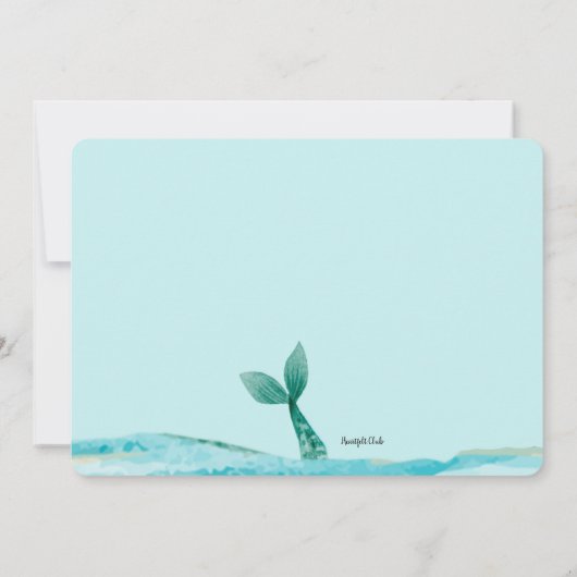 Invitation Sirène sur la Plage (Dos)