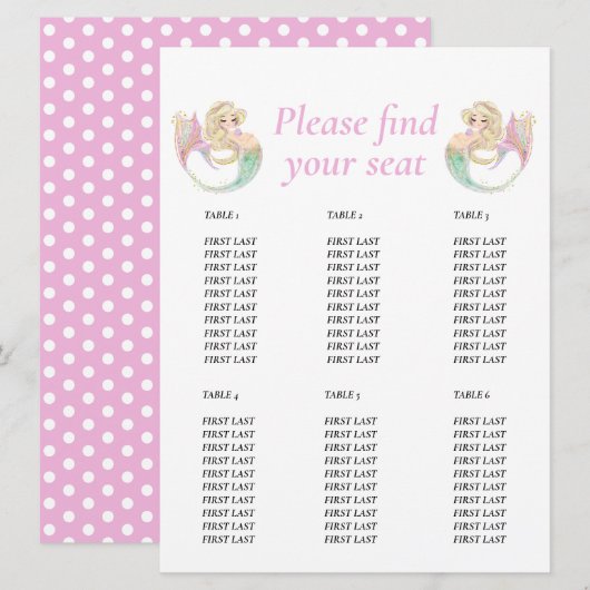 Invitation Sirène  Tableau graphique  points de relance (Devant / Derrière)