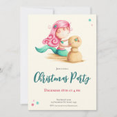 Invitation Sirène tropicale estivale à Noël de plage (Devant)
