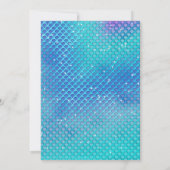 Invitation Sirènes Arc-en-ciel Iridescente Parties scintillan (Dos)