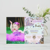 Invitation Sirènes et pirates 1re photo conjointe d'anniversa (Debout devant)