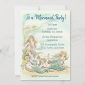 Invitation Sirènes Vintage Fête sous l'Océan (Dos)