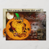 Invitation Sirens Haunted Halloween Citrouille Carving (Devant / Derrière)