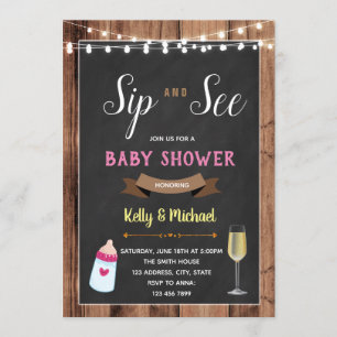 Invitation Siroter et voir l'invitation de la partie de douch