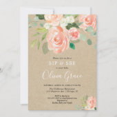 Invitation Sirotez et voyez le bébé rustique de fille de (Devant)