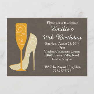 Invitation Sirotez un verre de Champagne d'Anniversaire