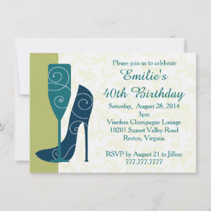 Invitation Sirotez un verre de Champagne d'Anniversaire