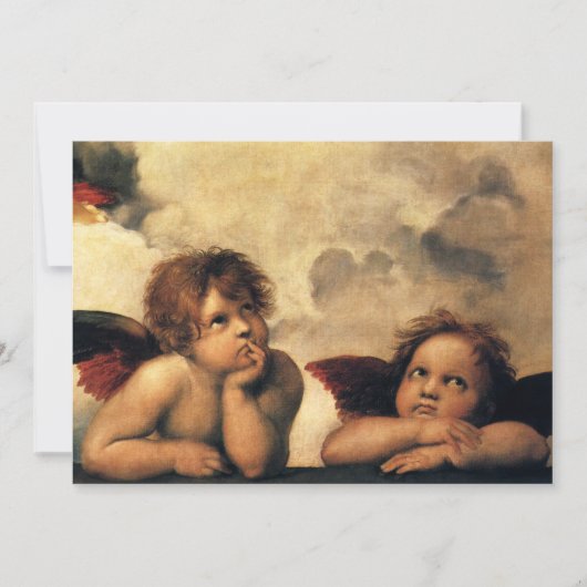 Invitation Sistine Madonna Angels par Raphael Mariage (Devant)