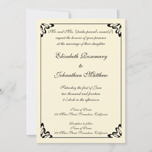 Invitation Sistine Madonna Angels par Raphael Mariage (Dos)