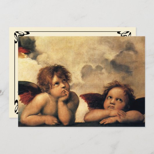 Invitation Sistine Madonna Angels par Raphael Mariage (Devant / Derrière)
