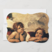 Invitation Sistine Madonna Angels par Raphael Mariage (Devant)