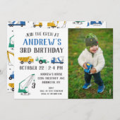 Invitation Site de construction moderne Photo Anniversaire In (Devant / Derrière)