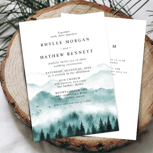 Invitation Site de mariage Mountain Pine