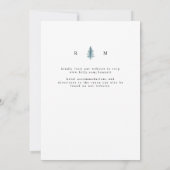 Invitation Site de mariage Mountain Pine (Dos)