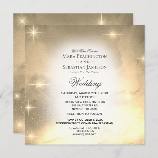Invitation *~* Site de réponse Galaxy Nebula Mariage Céleste (Devant / Derrière)