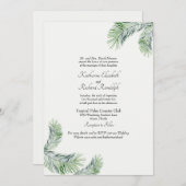 Invitation Site Mariage de Mint Tropical Palm One Venue (Devant / Derrière)