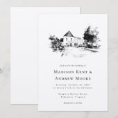 Invitation Site mariage Téléchargez votre Mariage de dessin E (Devant / Derrière)