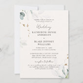 Invitation Site Web Botanique Champagne Clair Mariage Ensembl (Devant)
