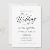 Invitation Site Web de Calligraphie moderne Mariage RSVP (Devant)