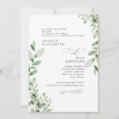 Invitation Site Web de Mariage à la Végétation Élégante en Ca (Devant)