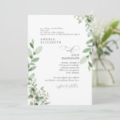Invitation Site Web de Mariage à la Végétation Élégante en Ca (Debout devant)