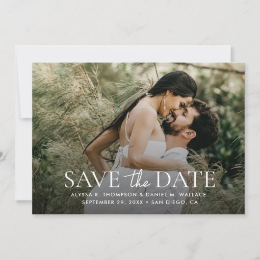 Invitation Site Web de Mariage Code QR Photo Moderne 1 (Devant)