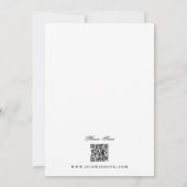 Invitation Site Web de Mariage Élégant Classique avec Code QR (Dos)