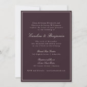 Invitation Site Web de Mariage Formel Classique avec Bordure (Devant)