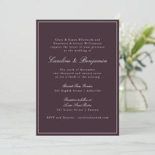 Invitation Site Web de Mariage Formel Classique avec Bordure