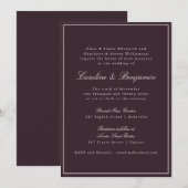 Invitation Site Web de Mariage Formel Classique avec Bordure (Devant / Derrière)