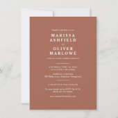 Invitation Site Web de Mariage Photo Cadre Double Face (Dos)